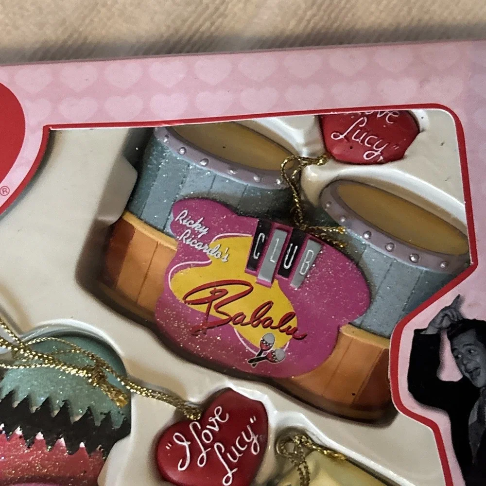 I Love Lucy Kurt Adler Holiday Ornaments Set Of Three In Box Club Babalu HTF